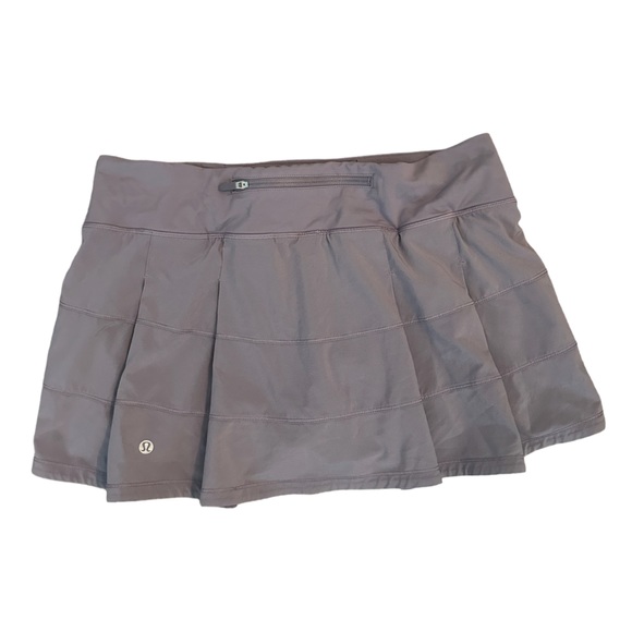 Lululemon Pace Rival Tennis Skort Lavender Back Zip Pocket Drawstring Waist Sz 8 - Picture 2 of 9